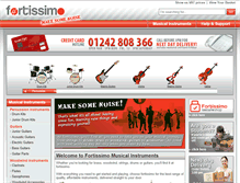 Tablet Screenshot of fortissimoinstruments.co.uk
